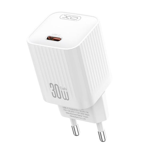 Nettlader med USB-C-kabel XO Design L148, 30W, 3A, 1 x USB-C, Hvit