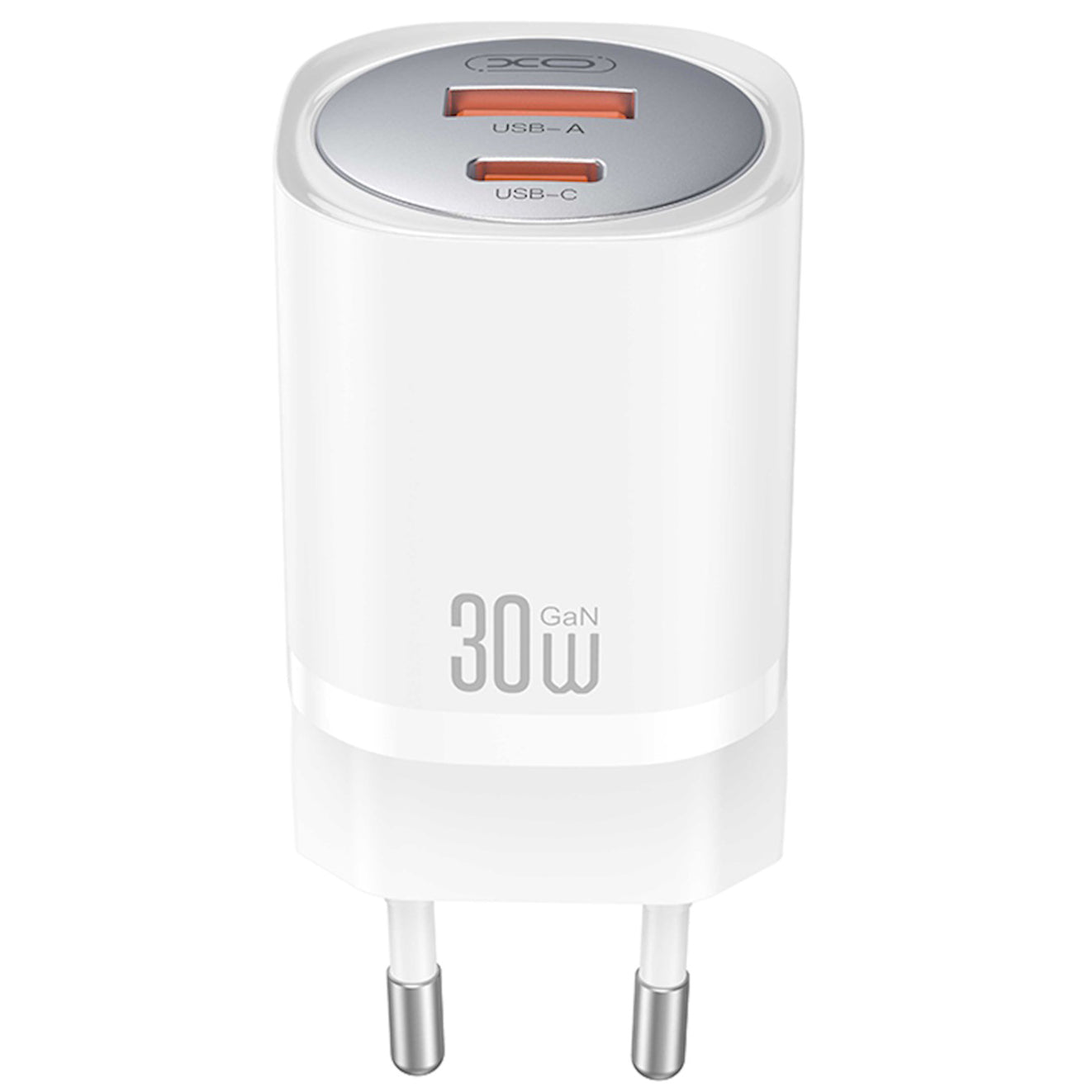 Nettlader med USB-C-kabel XO Design CE21, 30W, 3A, 1 x USB-A - 1 x USB-C, Hvit