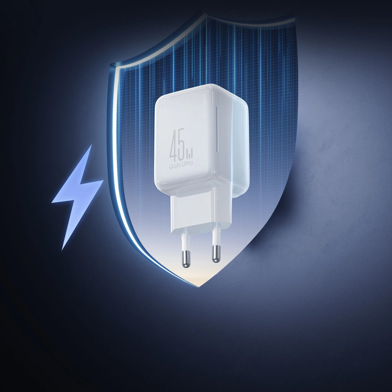 Nettlader med USB-C-kabel Joyroom JR-TCL05, 45W, 3A, 2 x USB-C, Hvit