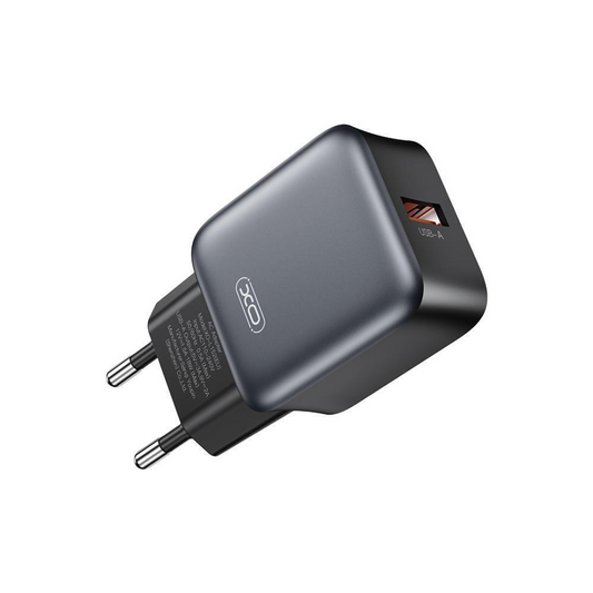 Nettlader med USB-C-kabel XO Design L152, 18W, 3A, 1 x USB-A, Svart