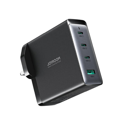 Nettlader med USB-C-kabel Joyroom JR-TCG05UK, 140W, 5A, 1 x USB-A - 3 x USB-C, UK, Svart