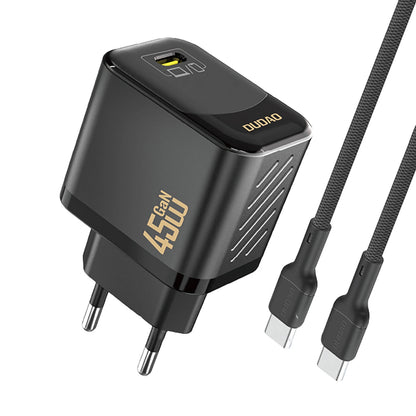 Nettlader med USB-C-kabel Dudao A28C, 45W, 3A, 1 x USB-C, Svart