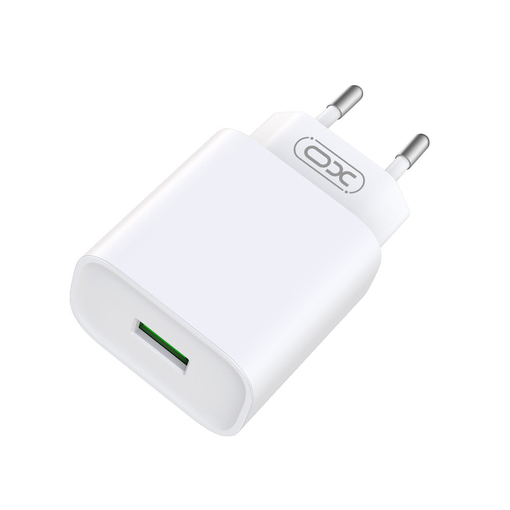 Nettlader med Lightning-kabel XO Design CE02D, 18W, 3A, 1 x USB-A, Hvit