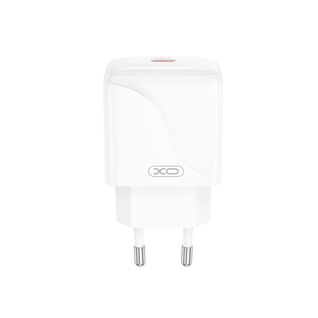 Nettlader med USB-C-kabel XO Design L141, 20W, 3A, 1 x USB-C, Hvit