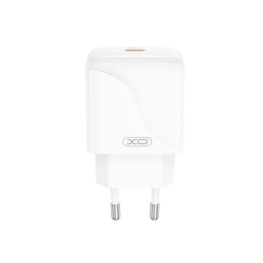 Nettlader med USB-C-kabel XO Design L141, 20W, 3A, 1 x USB-C, Hvit