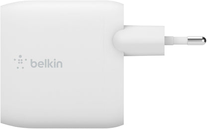 Nettlader med USB-C-kabel Belkin BoostCharge Dual, 24W, 2,4A, 2 x USB-A, hvit WCE001vf1MWH