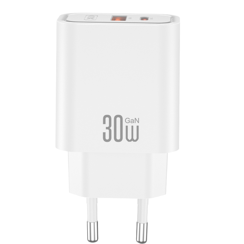 Nettlader med USB-C-kabel XO Design CE42, 30W, 3A, 1 x USB-A - 1 x USB-C, Hvit