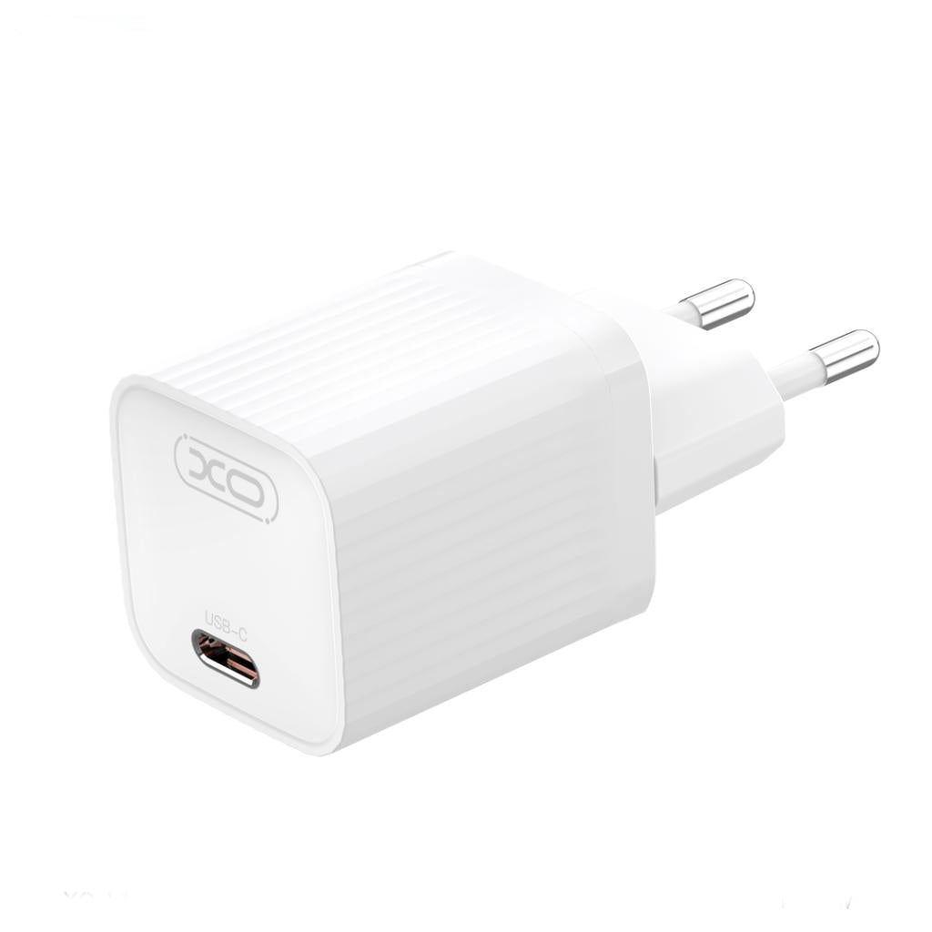 Nettlader med USB-C-kabel XO Design L148, 30W, 3A, 1 x USB-C, Hvit