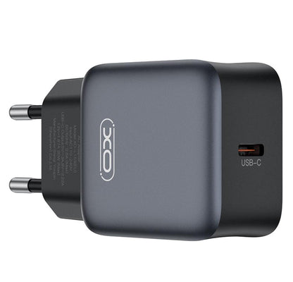 Nettlader med USB-C-kabel XO Design L155, 30W, 3A, 1 x USB-C, Svart