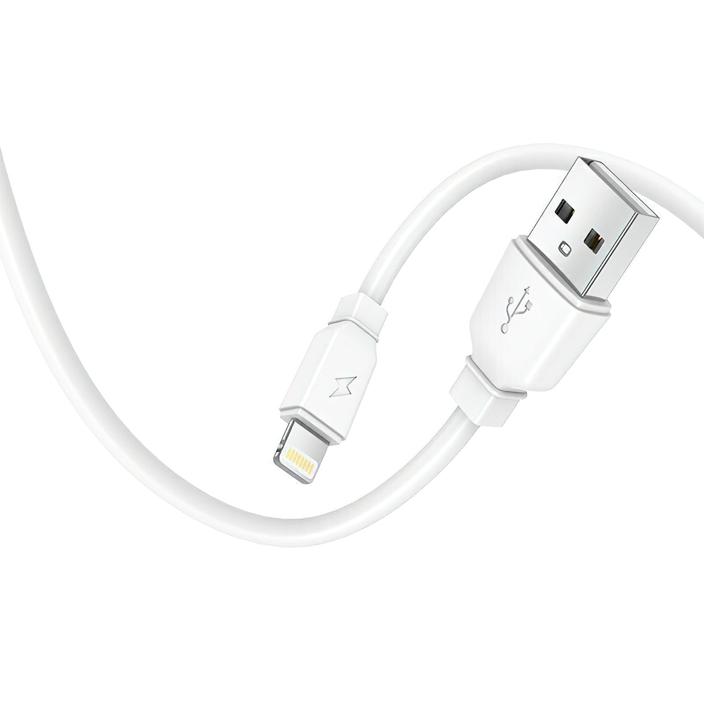 Nettlader med Lightning-kabel Prestico F9S, 12W, 2.4A, 1 x USB-A, Hvit