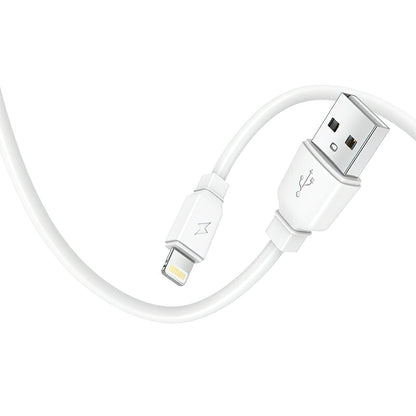 Nettlader med Lightning-kabel Prestico F9S, 12W, 2.4A, 1 x USB-A, Hvit