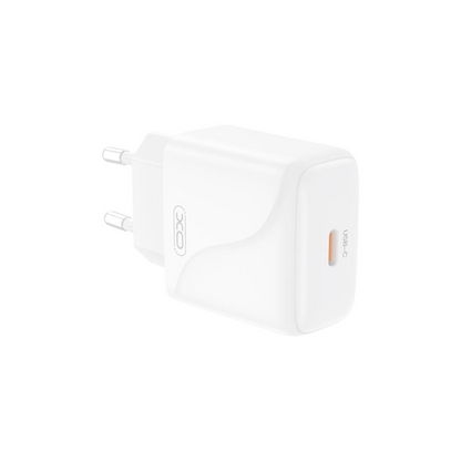 Nettlader med USB-C-kabel XO Design L141, 20W, 3A, 1 x USB-C, Hvit