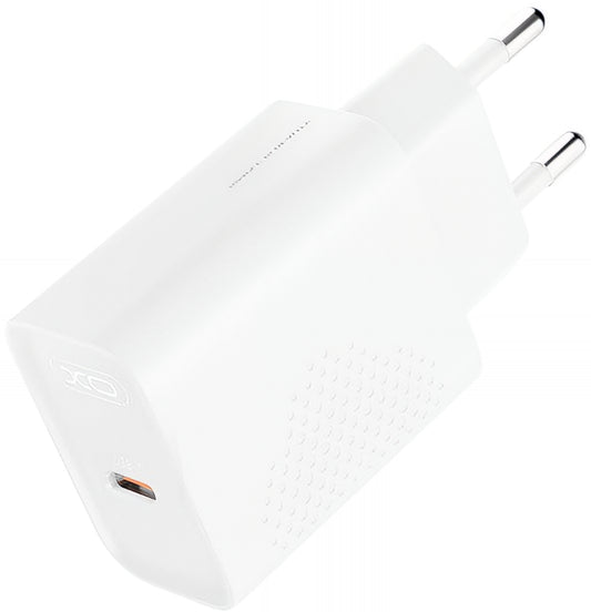 Nettlader med USB-C-kabel XO Design L162, 30W, 3A, 1 x USB-C, Hvit