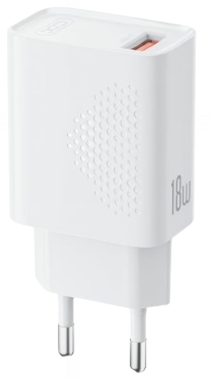 Nettlader med USB-C-kabel XO Design L159, 18W, 3A, 1 x USB-A, Hvit