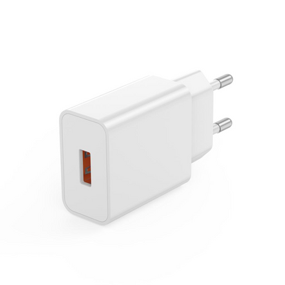 Nettlader med microUSB-kabel XO Design L127, 18W, 3A, 1 x USB-A, Hvit