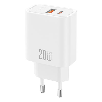 Nettlader med USB-C-kabel XO Design CE40, 20W, 3A, 1 x USB-A - 1 x USB-C, Hvit