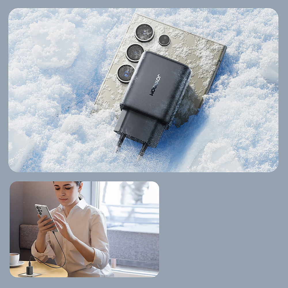 Nettlader med USB-C-kabel Joyroom JR-TCF23, 25W, 3A, 1 x USB-C, Svart