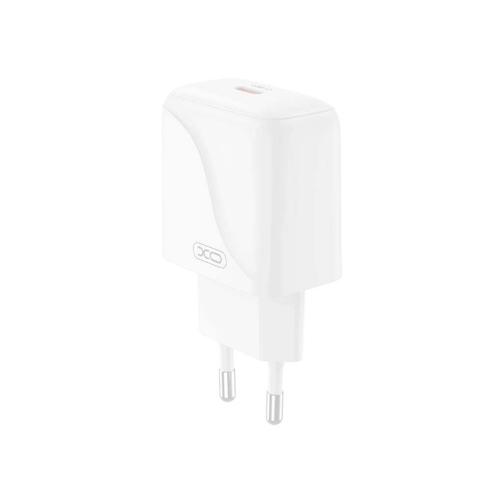 Nettlader med USB-C-kabel XO Design L141, 20W, 3A, 1 x USB-C, Hvit