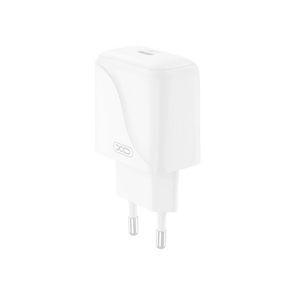 Nettlader med USB-C-kabel XO Design L141, 20W, 3A, 1 x USB-C, Hvit
