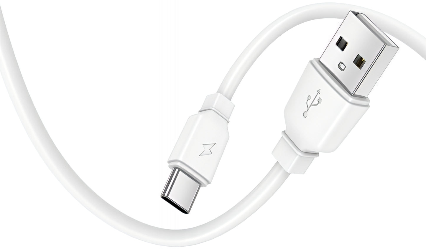 Nettlader med USB-C-kabel Prestico F9S, 12W, 2.4A, 1 x USB-A, Hvit