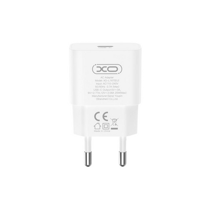 Nettlader med Lightning-kabel XO Design L167, 25W, 3A, 1 x USB-C, hvit