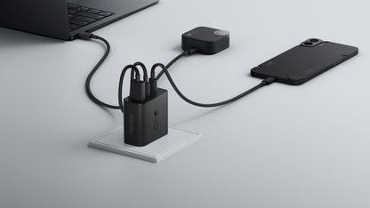 Nettlader med USB-C-kabel CMF by Nothing C349, 100W, 5A, 1 x USB-A - 2 x USB-C, Grå A10800016
