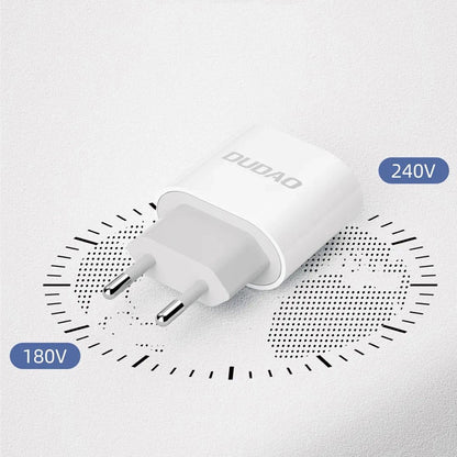 Nettlader med USB-C-kabel Dudao A14EUC, 20W, 3A, 1 x USB-C, Svart