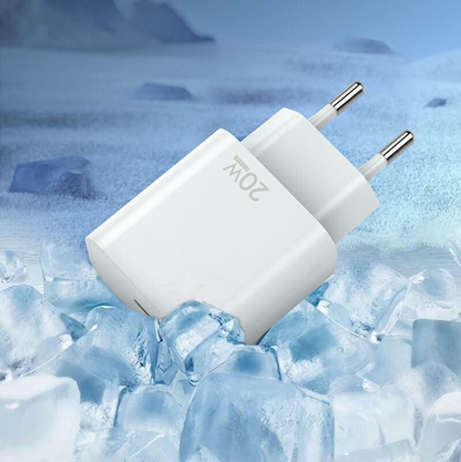 Nettlader med USB-C-kabel Sendem OG73, 20W, 3A, 1 x USB-C, hvit