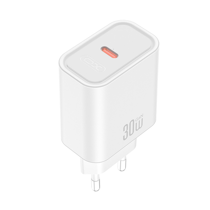 Nettlader med USB-C-kabel XO Design CE41, 30W, 3A, 1 x USB-C, Hvit