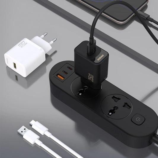 Nettlader med USB-C-kabel Dudao A27STEU, 25W, 3A, 1 x USB-A, svart
