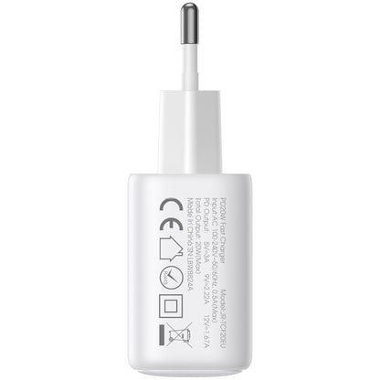 Nettlader med USB-C-kabel Joyroom JR-TCF20, 20W, 3A, 1 x USB-C, Hvit