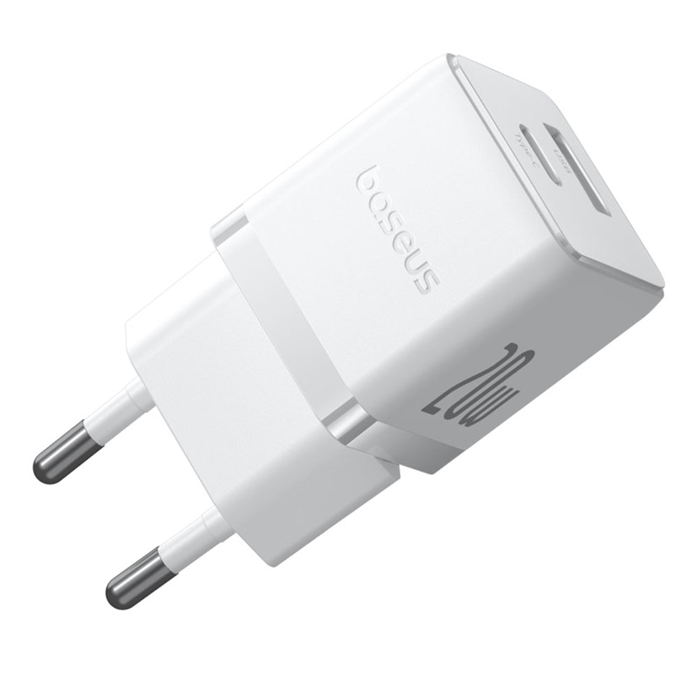 Nettlader med USB-C-kabel Baseus Palm, 20W, 3A, 1 x USB-A - 1 x USB-C, Hvit P10111608213-01