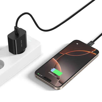 Nettlader med USB-C-kabel Blavec BC-7, 45W, 3A, 1 x USB-C, Svart