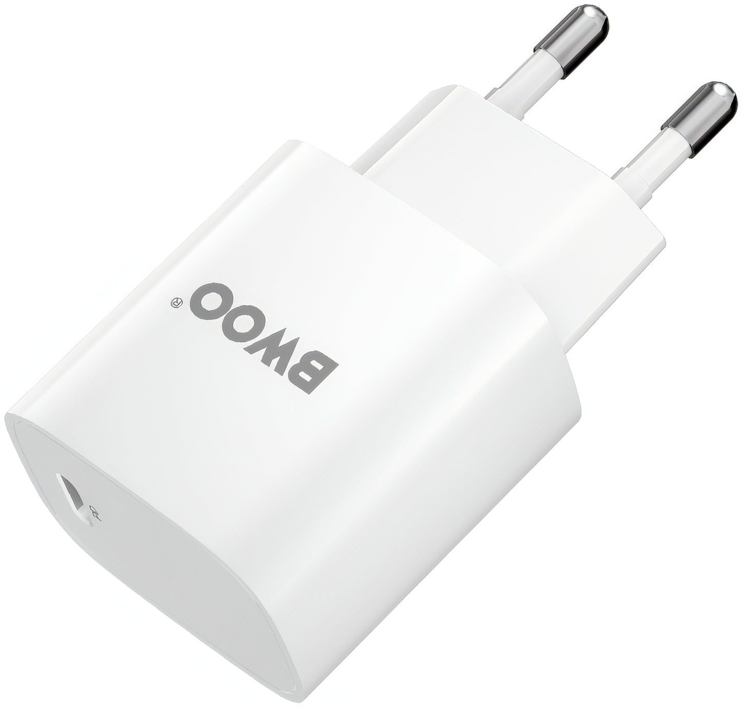 Nettlader med Lightning-kabel BWOO CDA159, 20W, 3A, 1 x USB-C, Hvit
