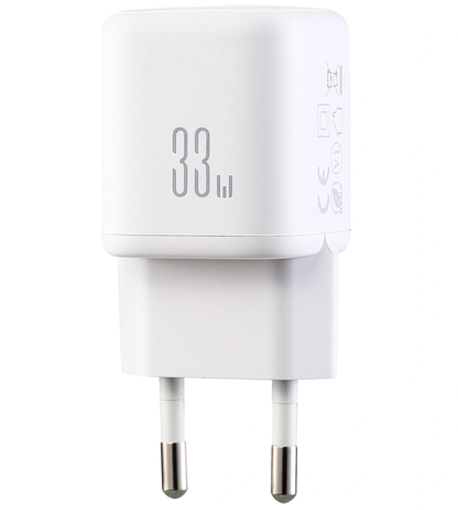 Nettlader med Lightning-kabel Joyroom JR-TG7, 33W, 3A, 1 x USB-A - 1 x USB-C, Hvit