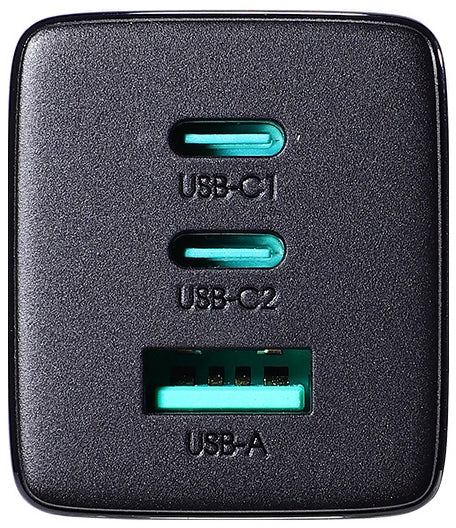 Nettlader med USB-C-kabel Joyroom TCG01, 65W, 3.25A, 1 x USB-A - 2 x USB-C, Svart
