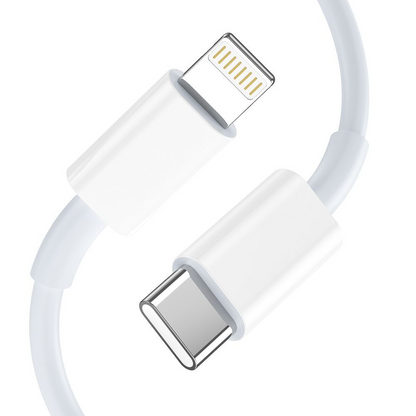 Nettlader med Lightning-kabel Tech-Protect NCA20, 20W, 3A, 1 x USB-A - 1 x USB-C, Hvit