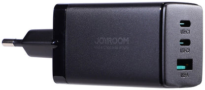 Nettlader med USB-C-kabel Joyroom TCG01, 65W, 3.25A, 1 x USB-A - 2 x USB-C, Svart