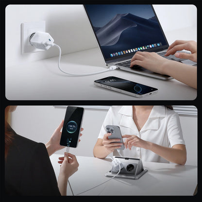 Nettlader med USB-C-kabel Joyroom JR-TCL05, 45W, 3A, 2 x USB-C, Hvit