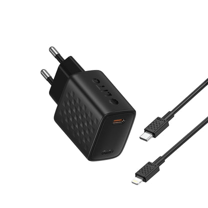 Nettlader med Lightning-kabel Lito LC17L, 30W, 3A, 1 x USB-C, Svart