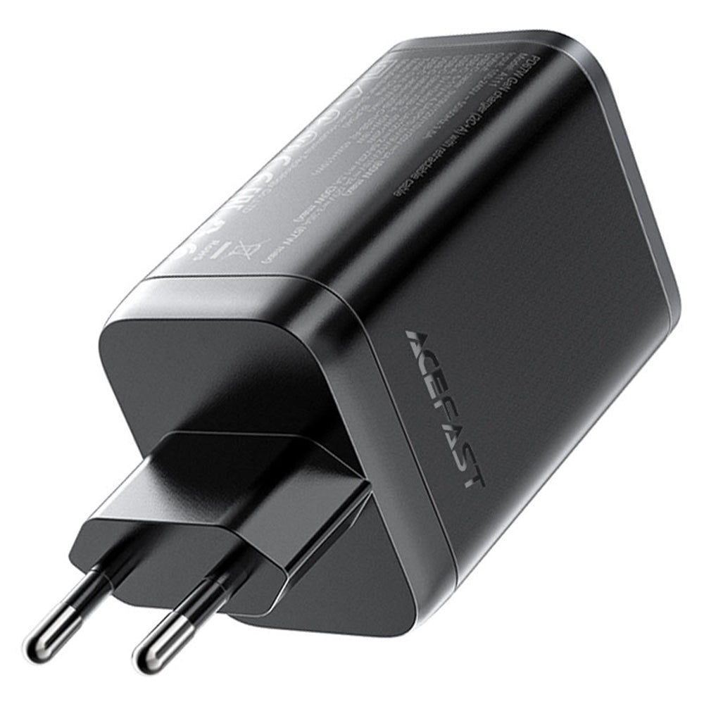 Nettlader med USB-C-kabel Acefast A111, 67W, 3A, 1 x USB-A - 1 x USB-C, Svart