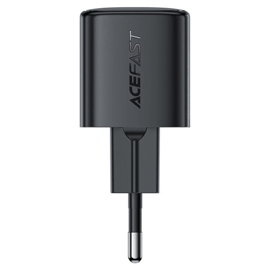 Nettlader med USB-C-kabel Acefast A118, 30W, 3A, 1 x USB-C, Svart