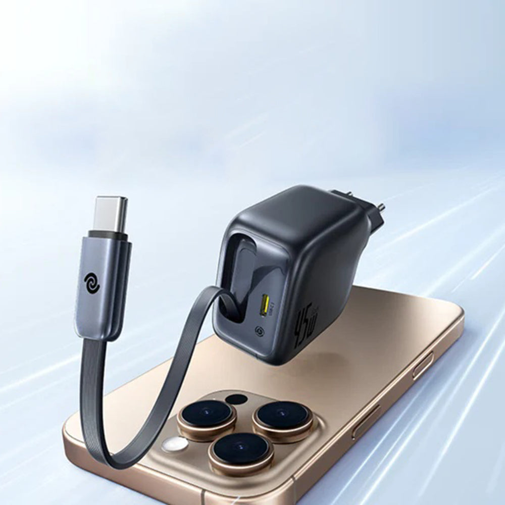 Nettlader med USB-C-kabel Baseus EnerCore CJ11, 45W, 3A, 1 x USB-C, Svart Z0004800