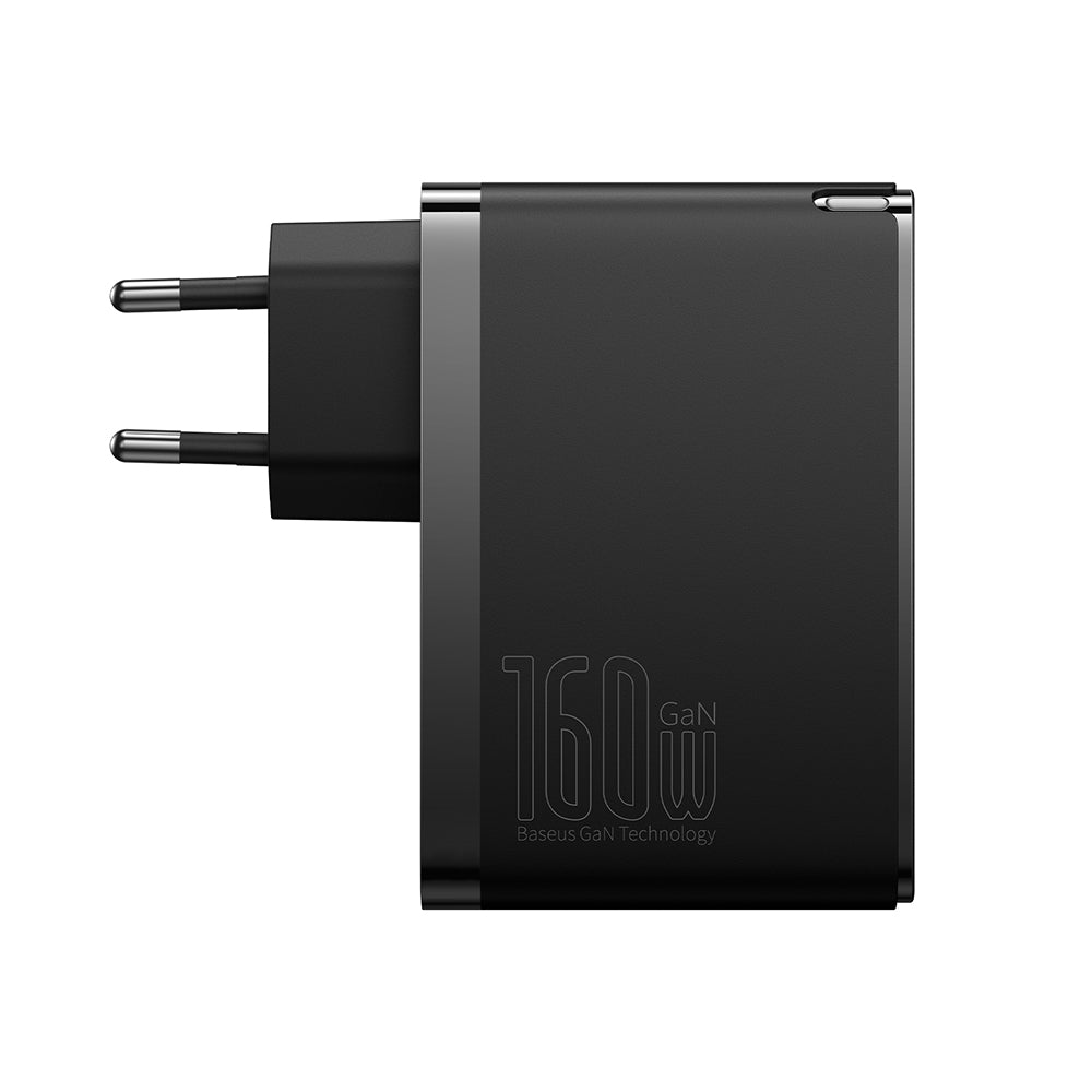 Nettlader med USB-C-kabel Baseus GaN5 Pro, 160W, 5A, 1 x USB-A - 2 x USB-C, Svart P10110825113-00
