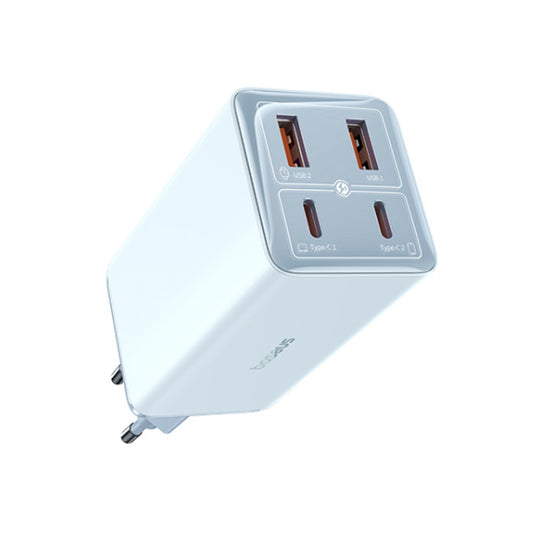 Nettlader med USB-C-kabel Baseus GaN6 Pro, 100W, 3.25A, 2 x USB-A - 2 x USB-C, Blå P10162705312-00