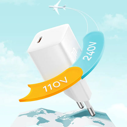 Nettlader med USB-C-kabel Baseus GaN Mini 1C, 30W, 3A, 1 x USB-C, Blå P10110902313-00