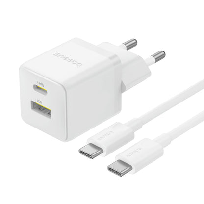 Nettlader med USB-C-kabel Baseus Palm, 30W, 3A, 1 x USB-A - 1 x USB-C, Hvit P1011160A213-01