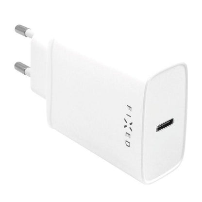 Nettlader med USB-C-kabel Fixed, 20W, 3A, 1 x USB-C, Hvit