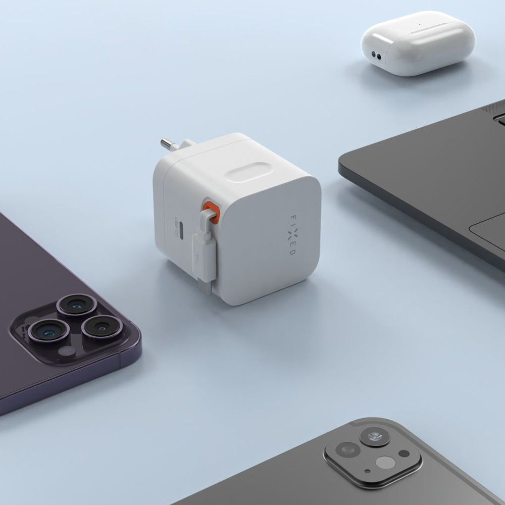 Nettlader med USB-C-kabel Fixed, 65W, 3.25A, 1 x USB-C, Svart