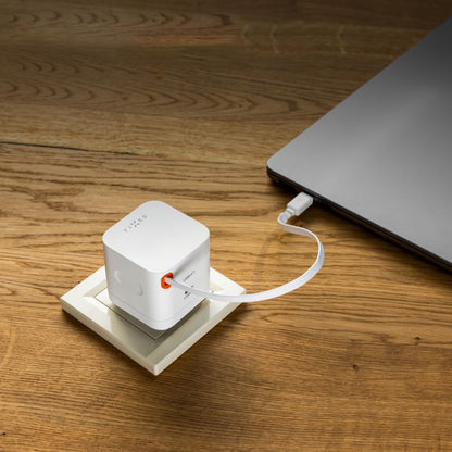 Nettlader med USB-C-kabel Fixed, 65W, 3.25A, 1 x USB-C, Svart